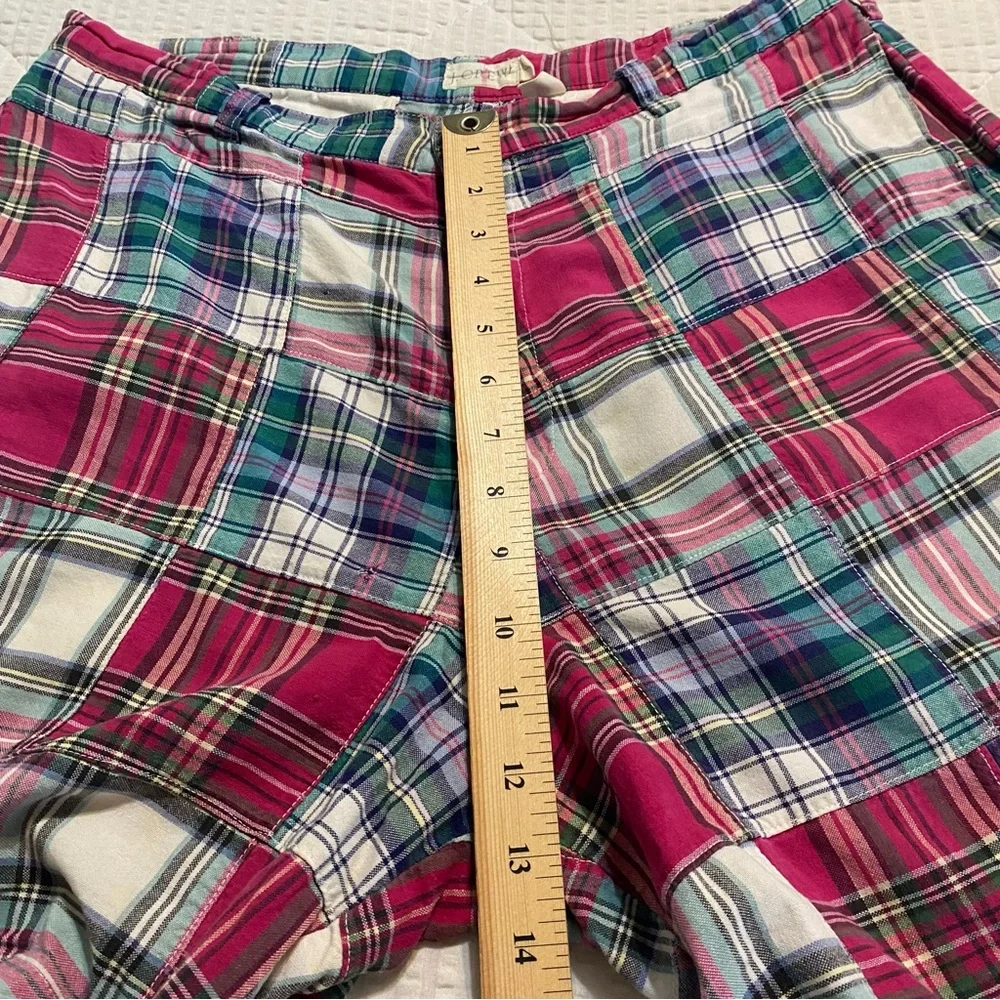 J. Crew Vintage Madras Patchwork Plaid Cotton Preppy Nautical Men’s Shorts 34